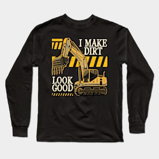 Dirt Diggers Unique Tee Celebrating the Art of Excavation Work Long Sleeve T-Shirt